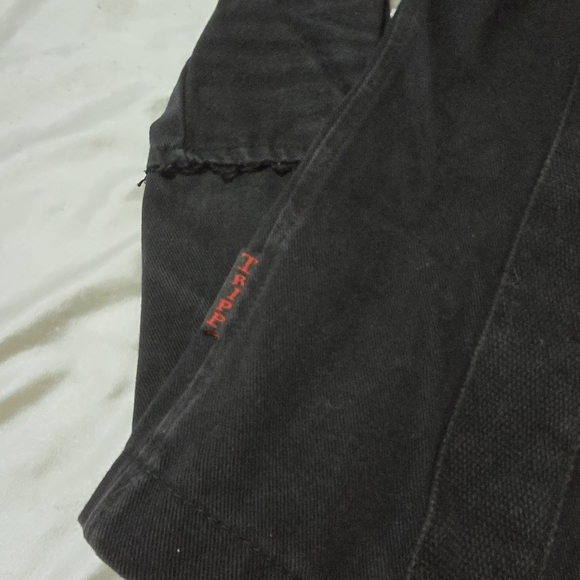 Vintage Tripp NYC Black 100% Cotton Denim Goth Punk Biker Jacket - Picture 15 of 15